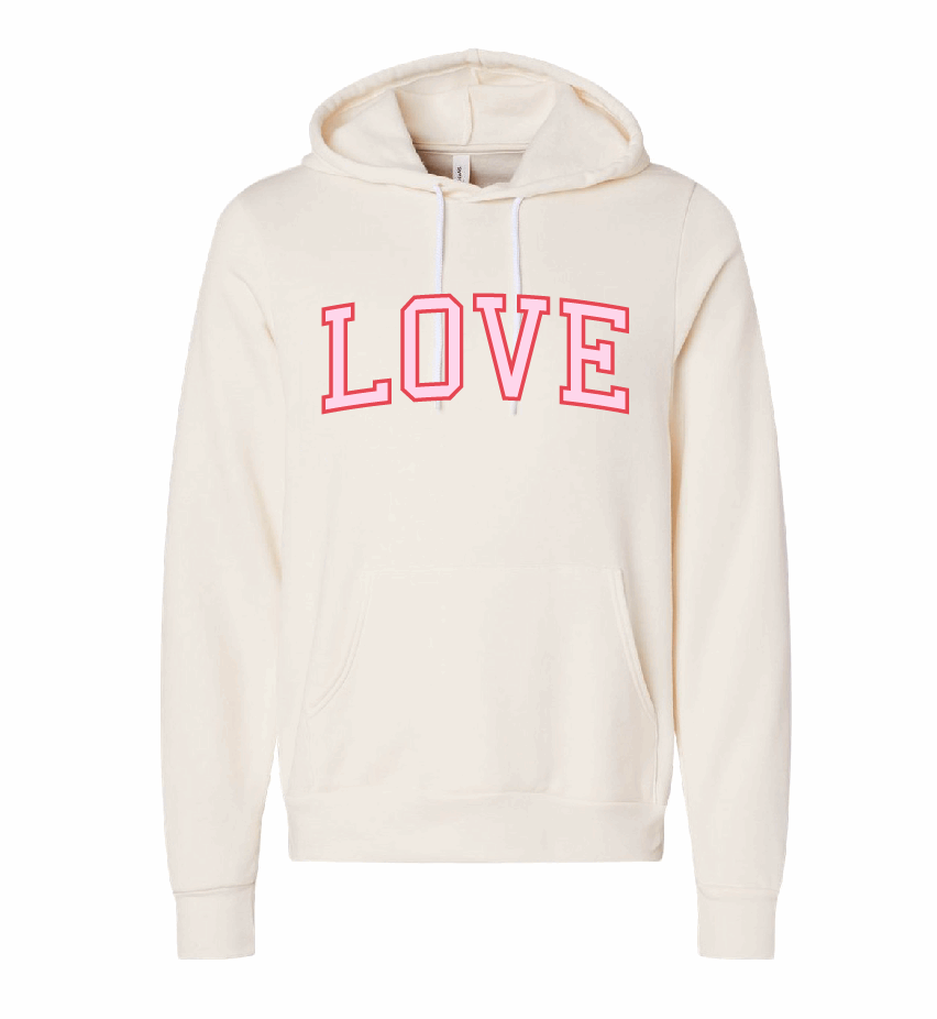 LOVE / Heavyweight Hooded Sweatshirt / Bone / Valentine's Day