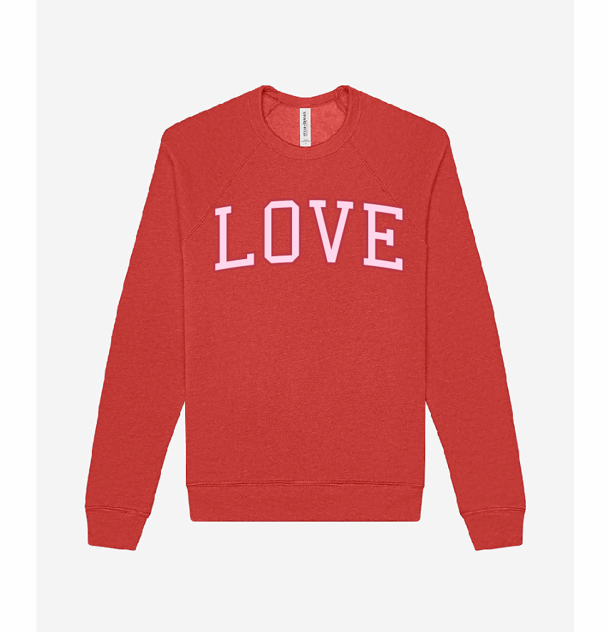 LOVE / Youth Sponge Fleece Crewneck Sweatshirt / 2 Colors / Valentine's Day