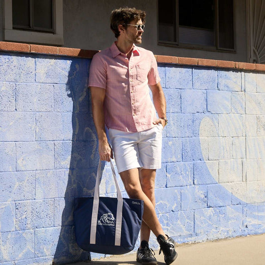 Joey Slub Island Shirt - Lobster Bisque