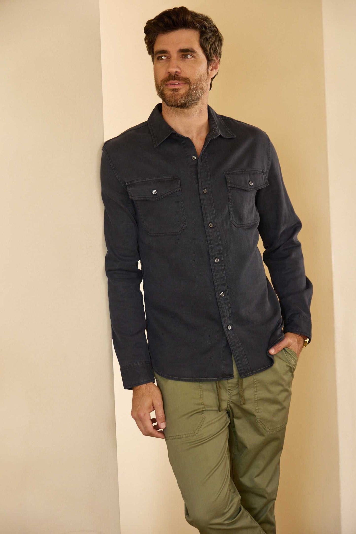 Jeb Tencel Shirt - Navy