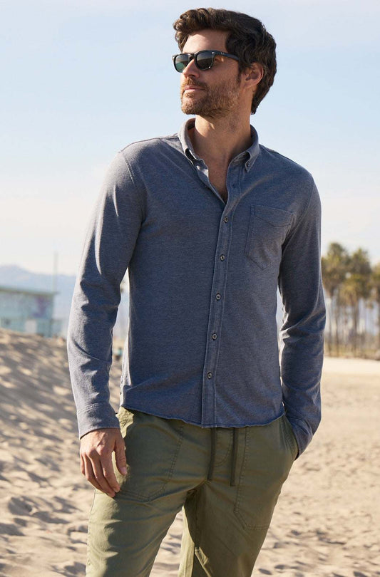 Anthony Burnout Shirt - Navy Blazer