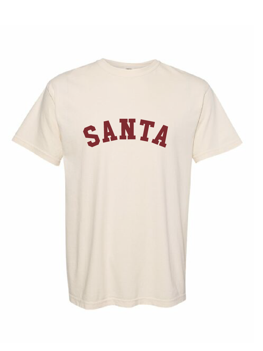 SANTA / Heavyweight Ring Spun Tee / 3 Colors / Christmas