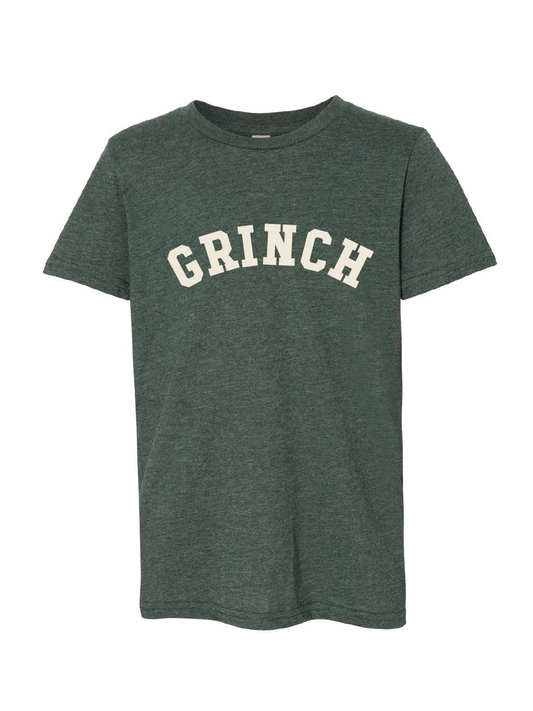 GRINCH / Unisex Heather Softstyle Short Sleeve Tee / Heather Forest Green  / Christmas