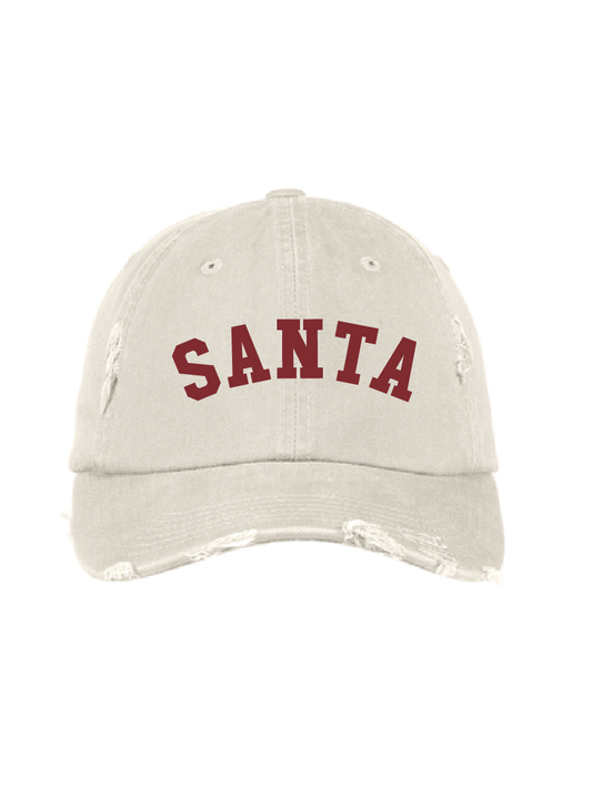 Santa / Distressed Cap / Stone / Christmas