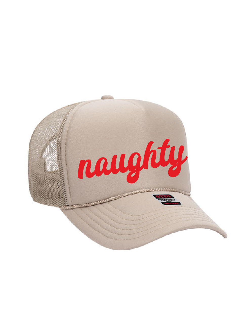 Naughty Mid Profile Foam Trucker Hat / Christmas