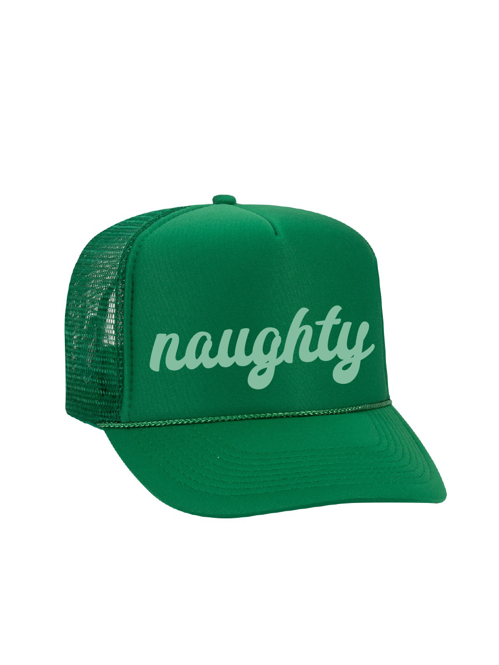 Naughty Mid Profile Foam Trucker Hat / Christmas