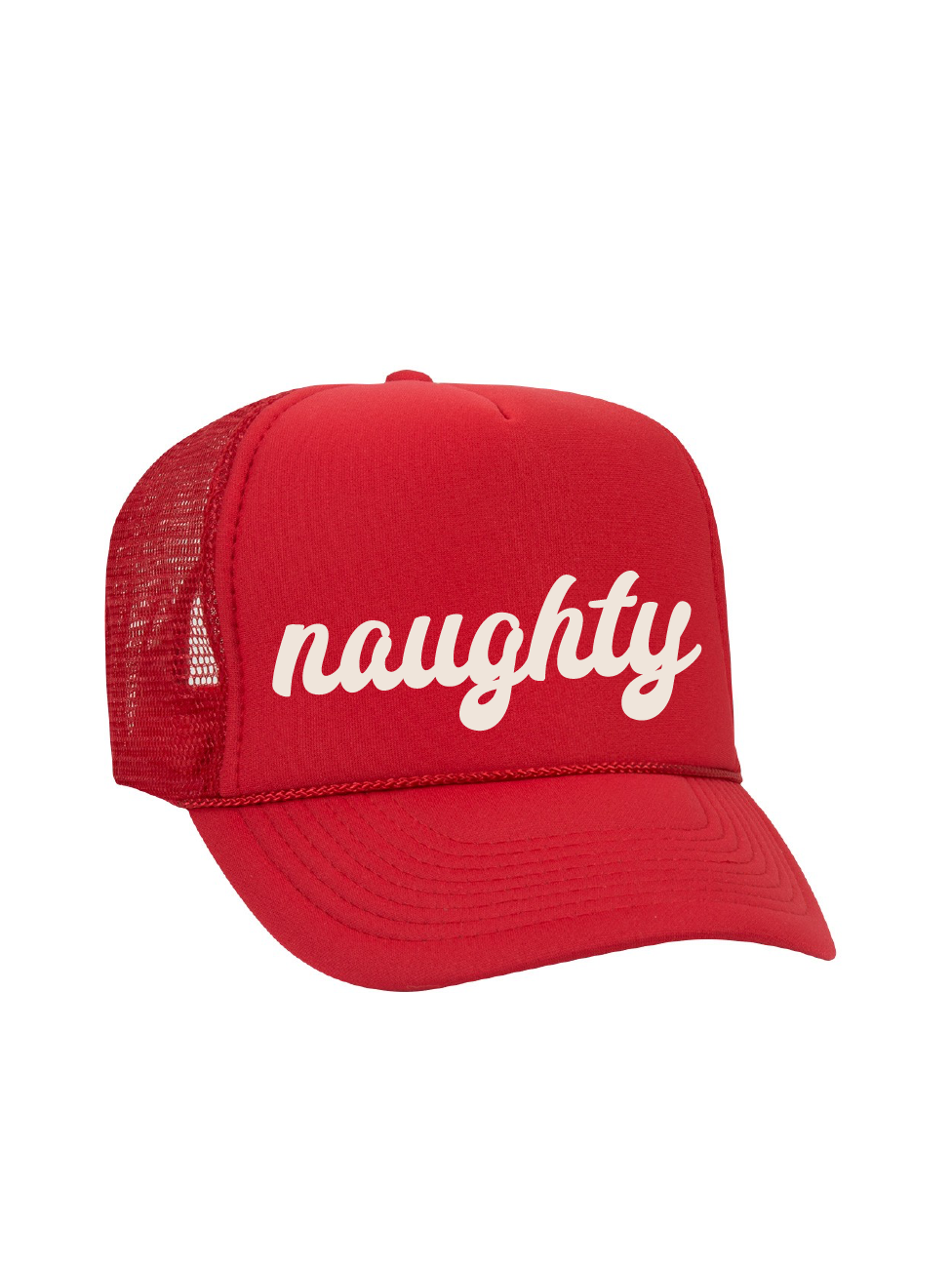 Naughty Mid Profile Foam Trucker Hat / Christmas