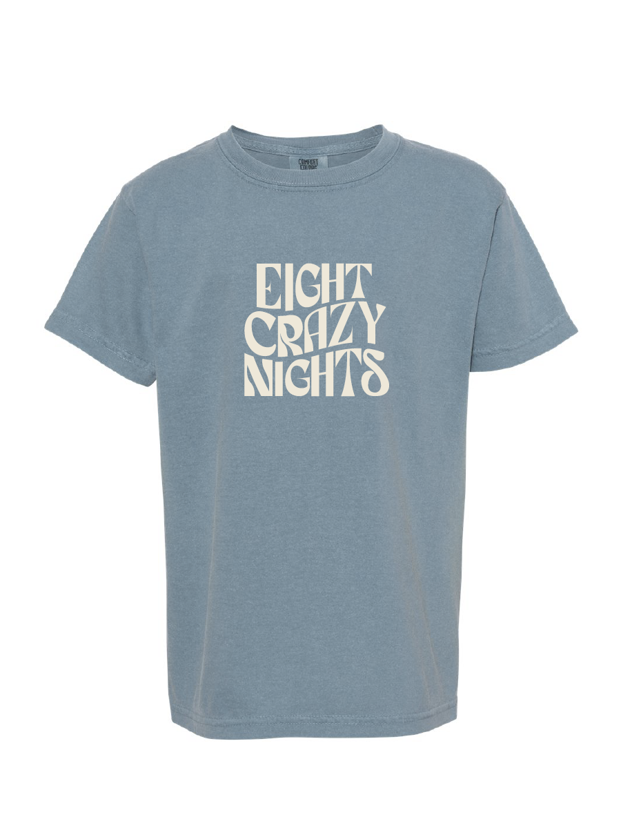 Eight Crazy Nights / Heavyweight Ring Spun Tee / 4 colors / Hanukkah