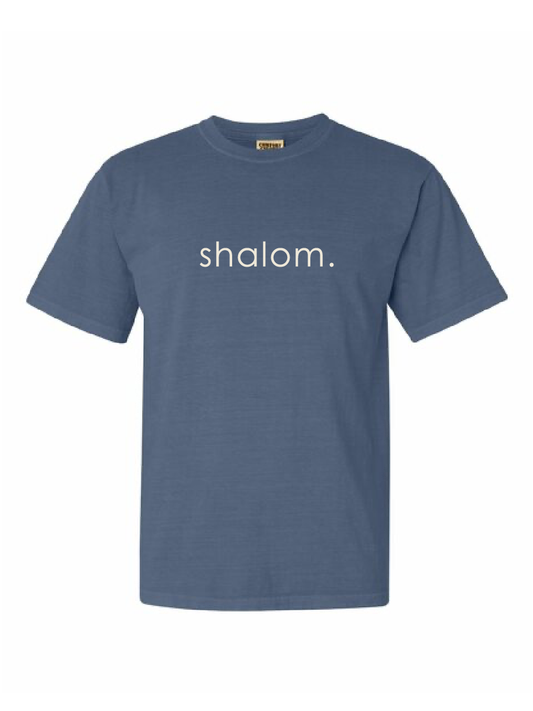 Shalom / Heavyweight Ring Spun Tee / 4 colors / Hanukkah