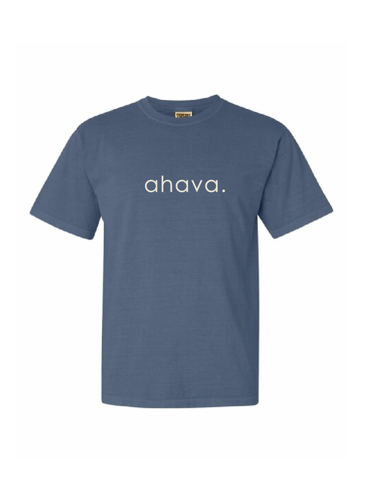 Ahava / Heavyweight Ring Spun Tee / 4 colors / Hanukkah