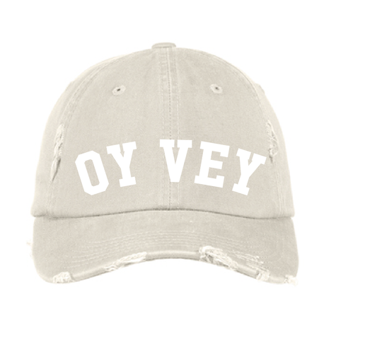 Oy Vey / Distressed Cap / Stone / Hanukkah