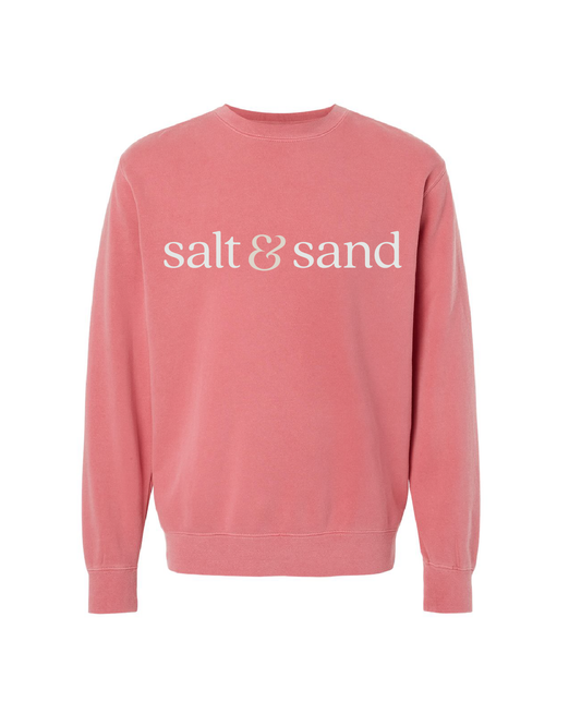 Midweight Pigment-Dyed Crewneck Sweatshirt / Pigment Pink / Coastal