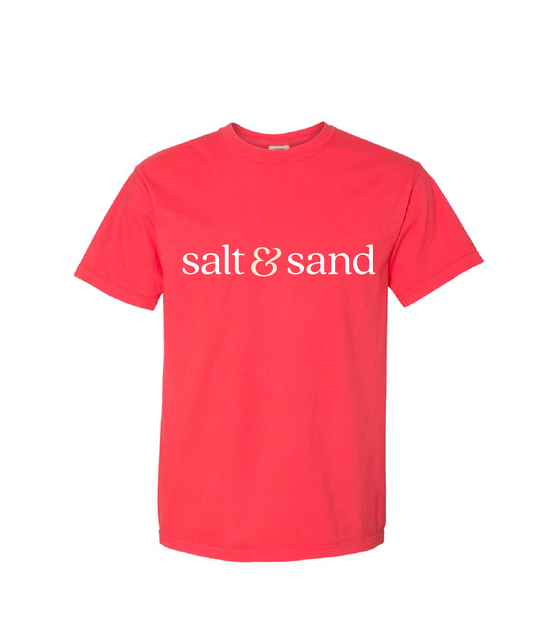 Salt & Sand / Heavyweight Ring Spun Tee / Paprika / Coastal