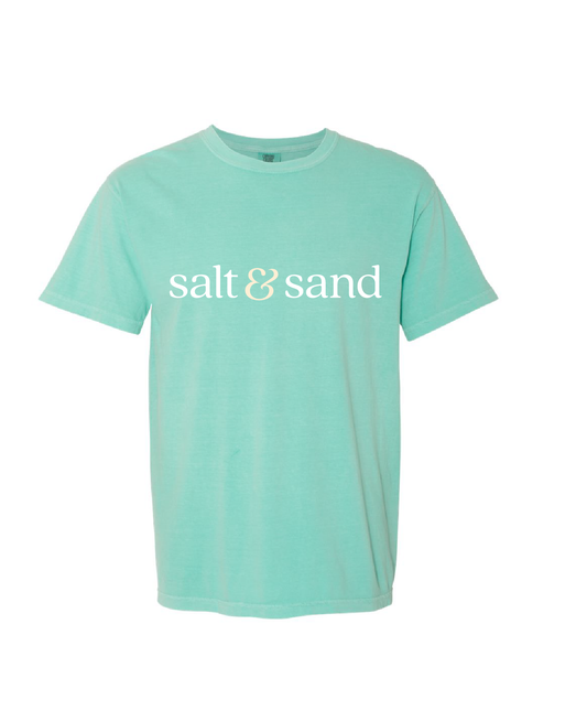 Salt & Sand / Heavyweight Ring Spun Tee / Chalky Mint / Coastal