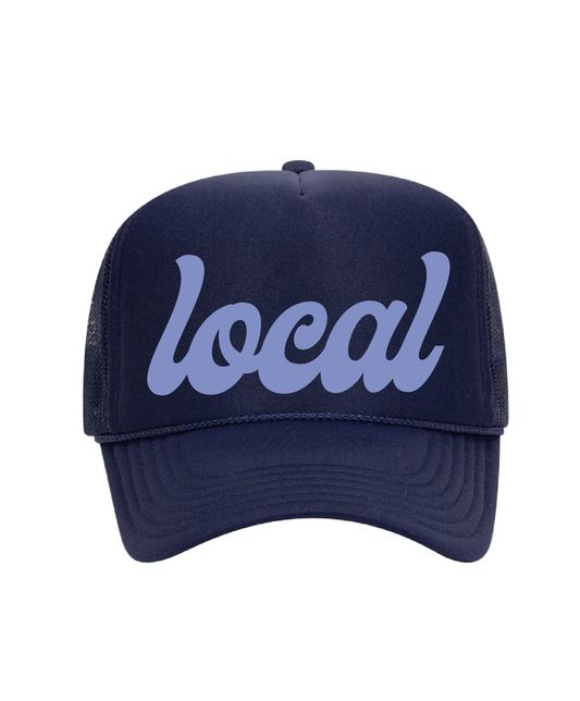 Local / Foam Trucker Hat / Navy + Lilac  / Coastal