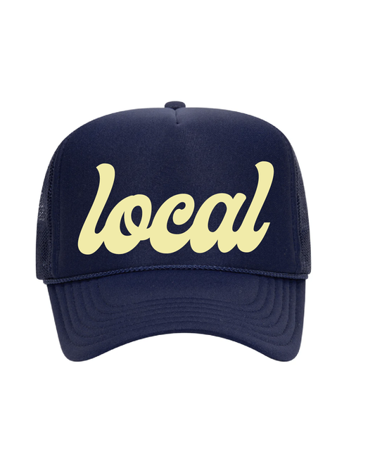 Local / Foam Trucker Hat / Navy + Yellow / Coastal