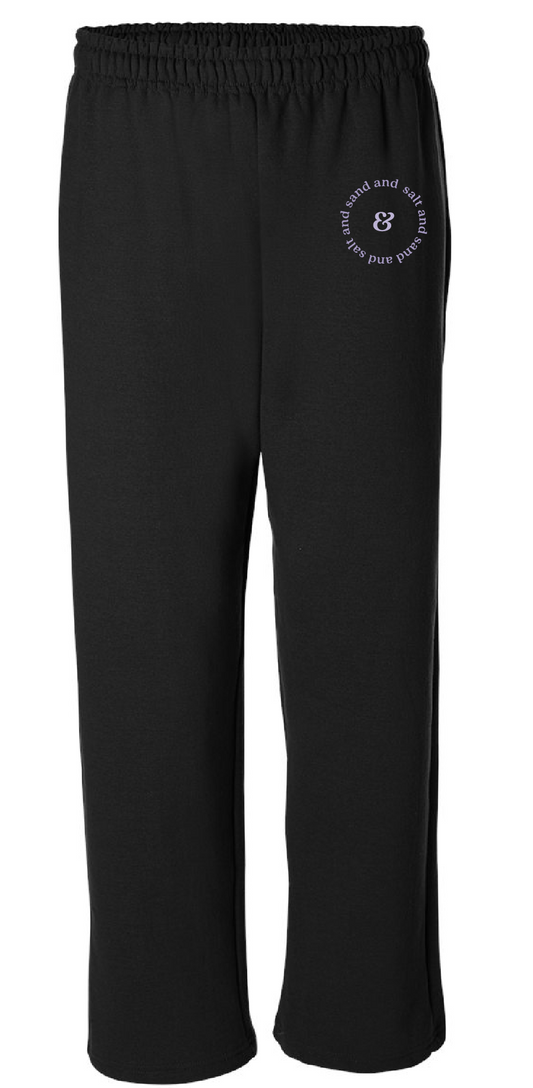 Open-Bottom Sweatpants / Black / Coastal