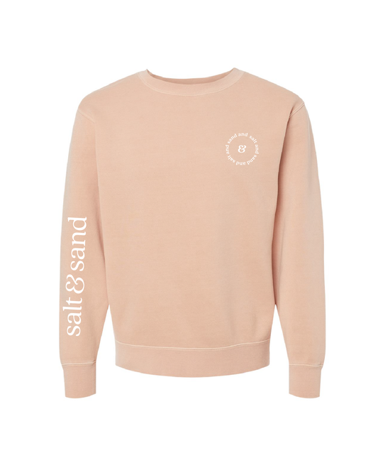 Midweight Pigment-Dyed Crewneck Sweatshirt / Pigment Dusty Pink / Coastal