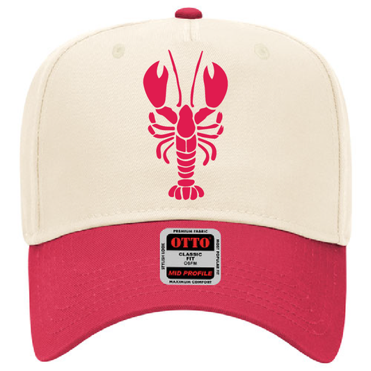 Lobster Mid Profile Baseball Cap / Red / Coastal