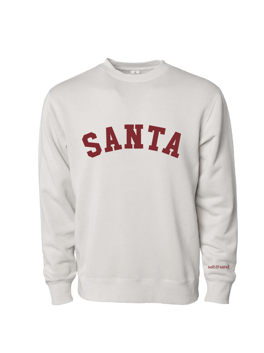 Santa / Midweight Pigment-Dyed Crewneck Sweatshirt / 2 colors / Christmas