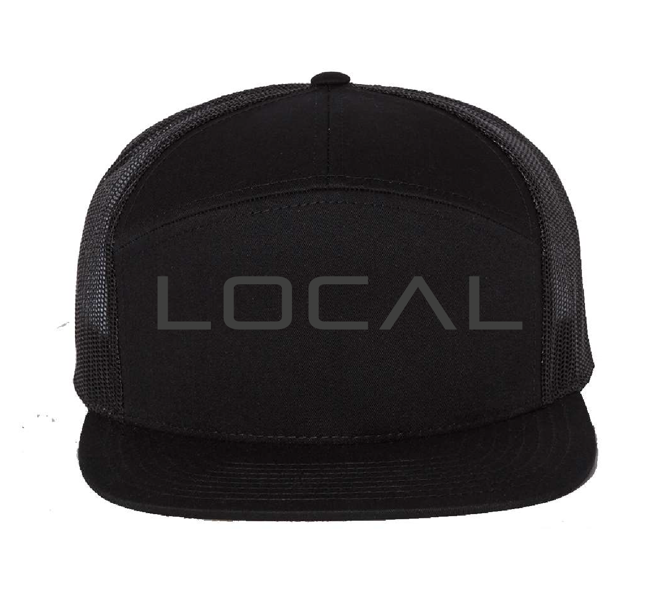 Local Cap Local Seven-Panel Trucker Cap – Black | Salt & Sand