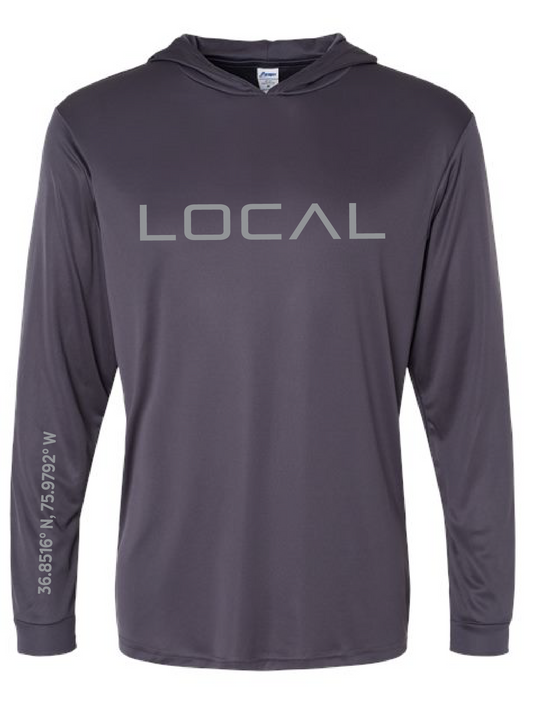 Bahama Performance Hooded Long Sleeve UPF 50+ Tee / Graphite / Local