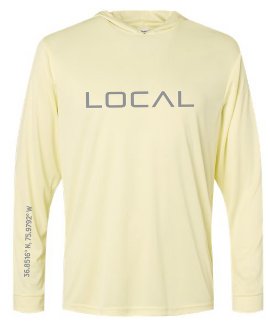 Bahama Performance Hooded Long Sleeve UPF 50+ Tee / Pale Yellow / Local