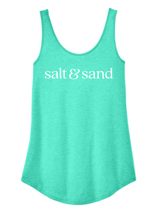 Women’s Triblend Relaxed Tank / Aqua Heather / Salt & Sand