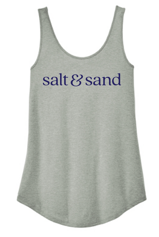 Women’s Triblend Relaxed Tank / Heather Grey / Salt & Sand