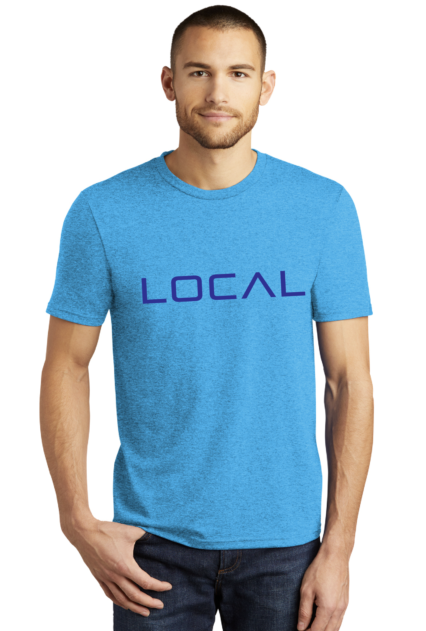 Unisex Heather Triblend Tee / Turquoise Frost / Local