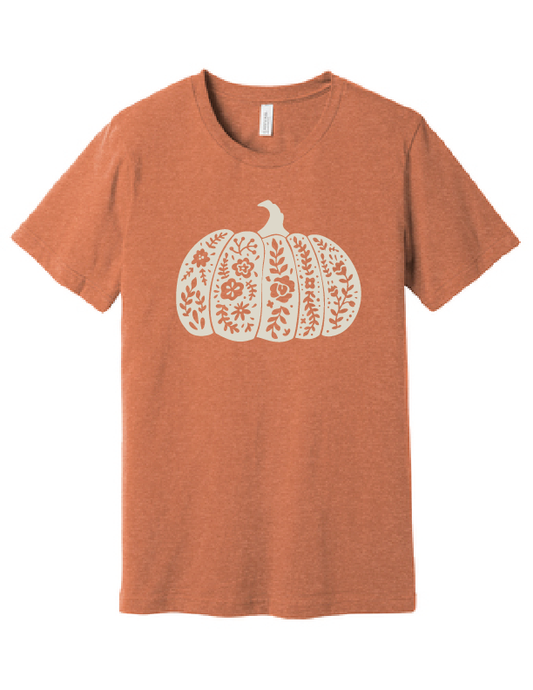 Unisex Heather CVC Short Sleeve Tee / Heather Autumn / Halloween