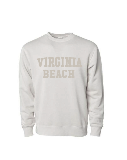 Midweight Pigment-Dyed Crewneck Sweatshirt / Pigment Ivory / Virginia Beach