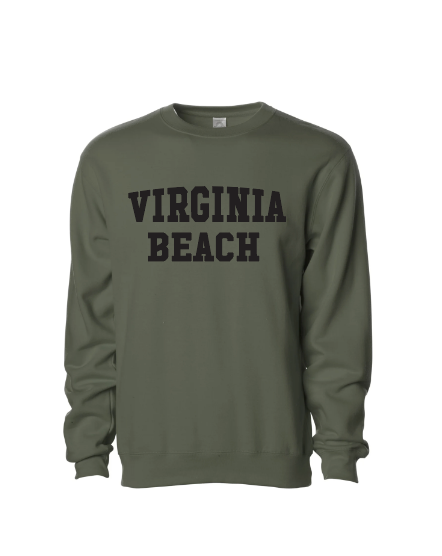 Midweight Crewneck Sweatshirt / Army / Virginia Beach