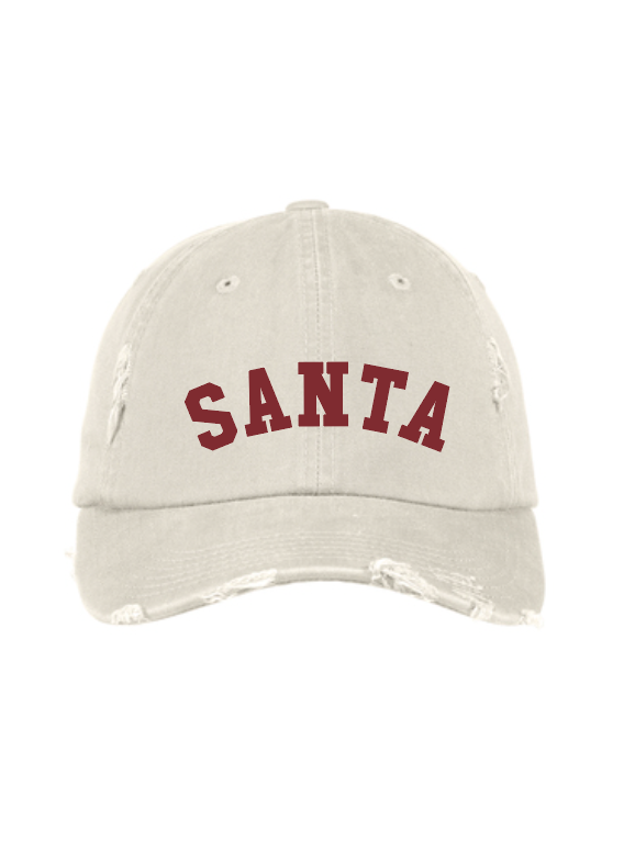 Santa / Distressed Cap / Stone / Christmas