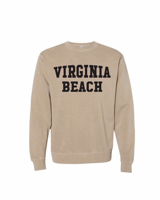 Midweight Pigment-Dyed Crewneck Sweatshirt / Pigment Sandstone / Virginia Beach