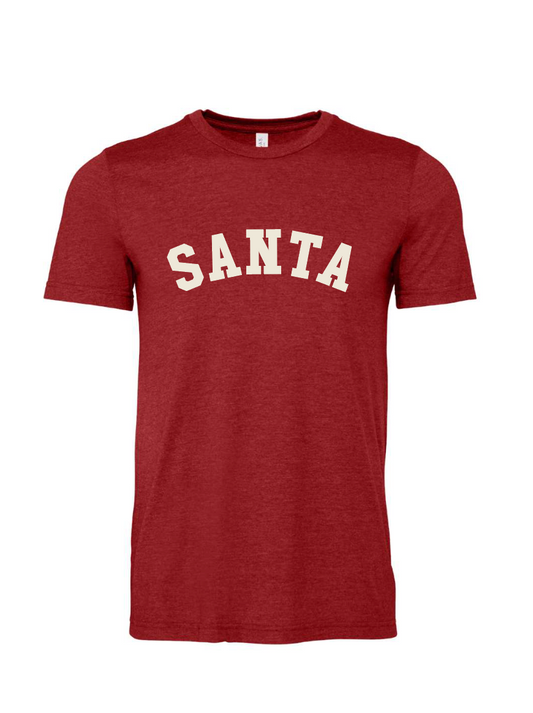 SANTA / Unisex Heather Softstyle Short Sleeve Tee / 2 Colors / Christmas