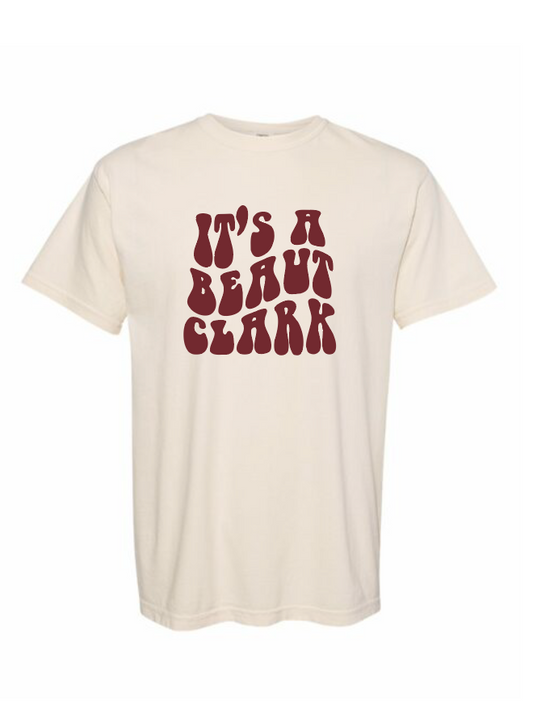 It's A Beaut  Clark / Heavyweight Ring Spun Tee / 3 Colors / Christmas