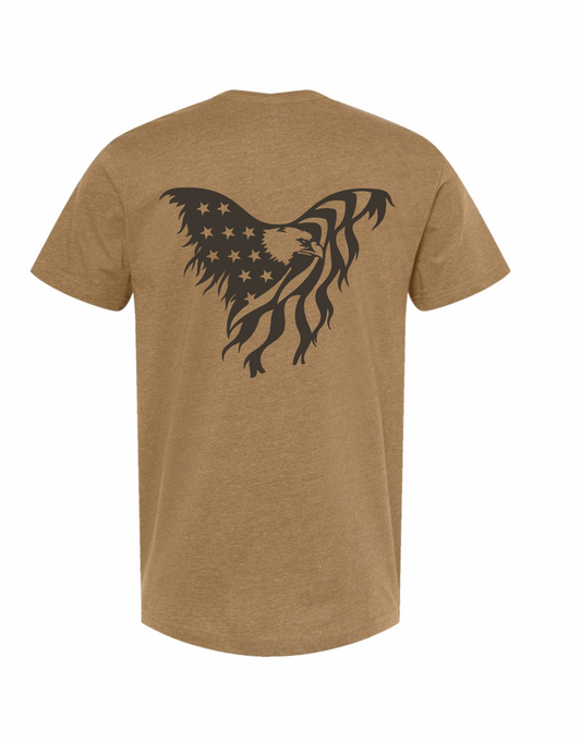 Fine Jersey Unisex T-Shirt / Vintage Coyote Brown / Salt and Sand / Eagle