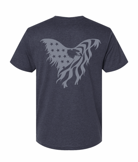 Fine Jersey Unisex T-Shirt / Vintage Navy / Salt and Sand / Eagle