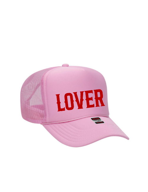 Lover / 5-Panel High Crown Foam Trucker Hat / 4 colors / Valentine's Day