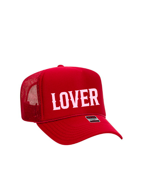 Lover / 5-Panel High Crown Foam Trucker Hat / 4 colors / Valentine's Day