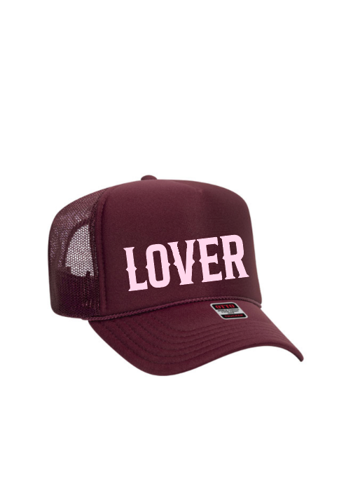 Lover / 5-Panel High Crown Foam Trucker Hat / 4 colors / Valentine's Day