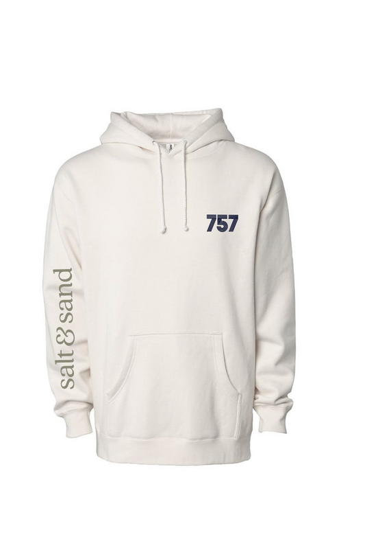 757 Ivory Hoodie and Foam Trucker Hat Bundle / Salt & Sand