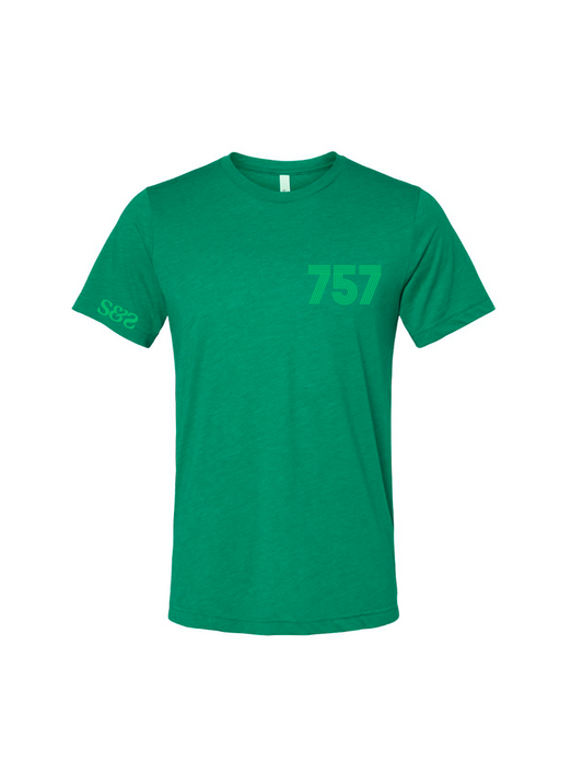 757 / Unisex Softstyle Short Sleeve Tee (Youth & Adult) / Kelly Triblend / St. Patrick's Day