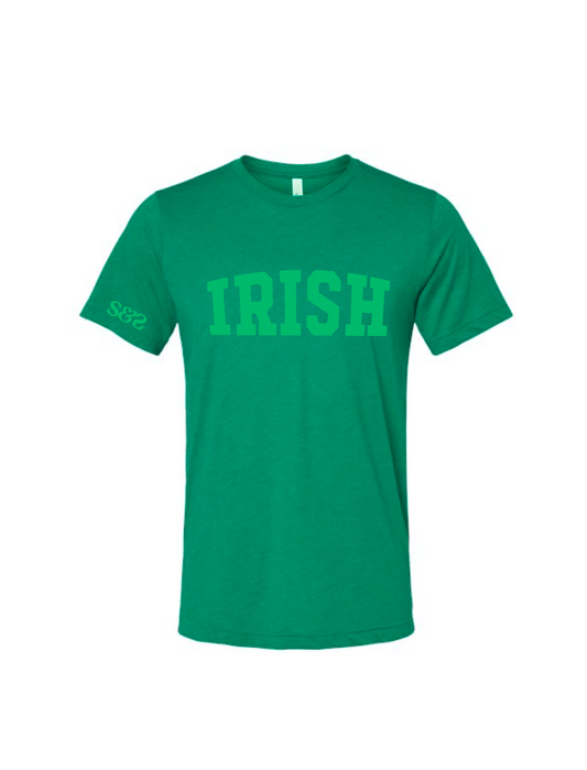 Irish / Unisex Softstyle Short Sleeve Tee (Youth & Adult) / Kelly Triblend / St. Patrick's Day