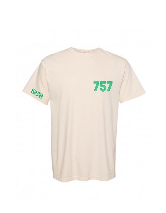 757 White Tee  / Heavyweight Ring Spun Tee / St. Patrick's Day