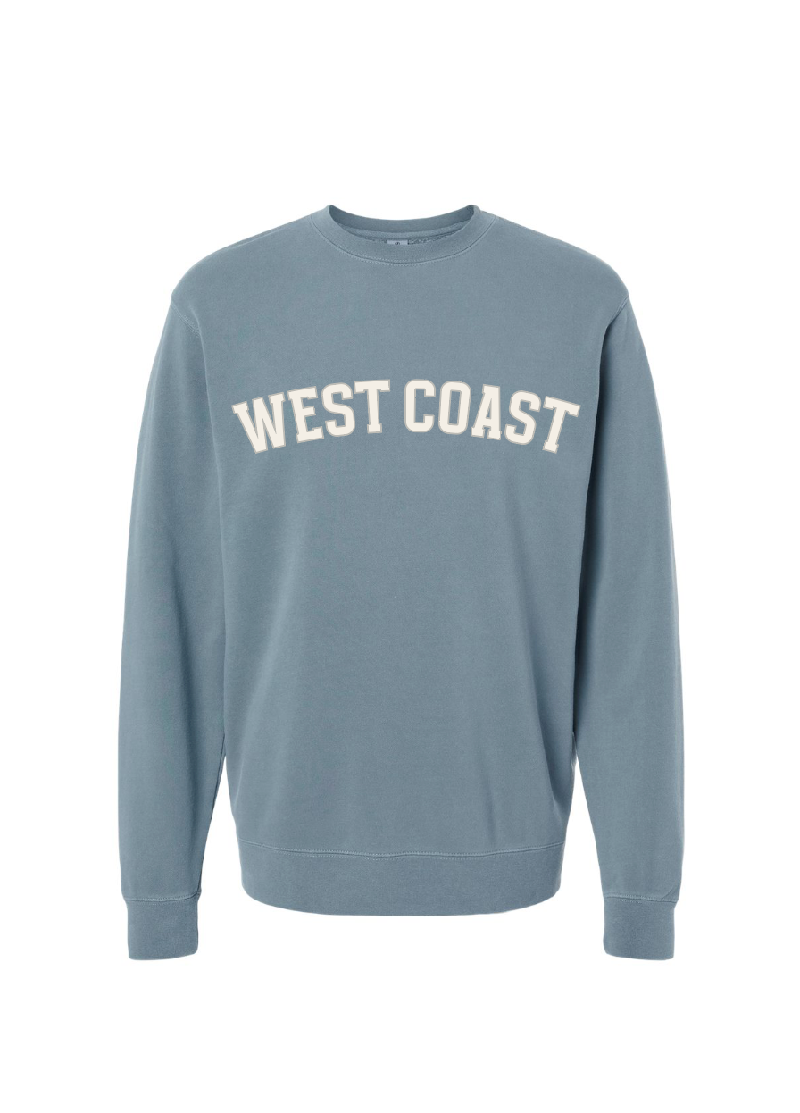 Midweight Pigment-Dyed Crewneck Sweatshirt / Pigment Slate  / West Coast