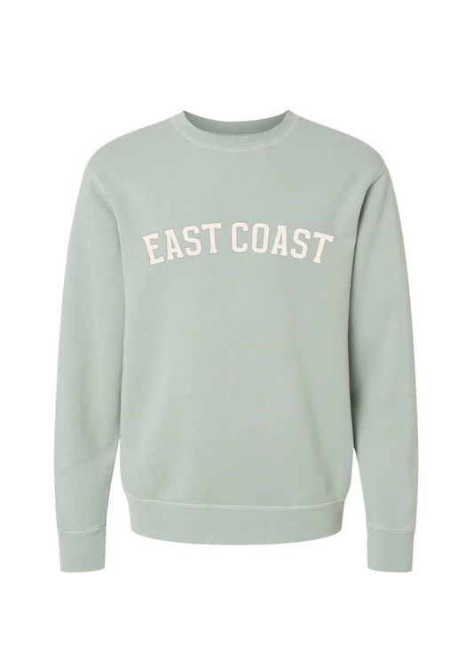 Midweight Pigment-Dyed Crewneck Sweatshirt / Pigment Sage  / East Coast