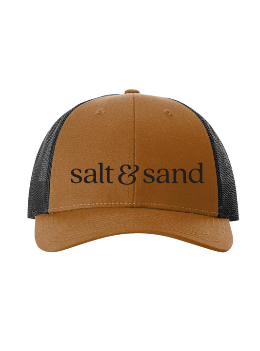 Snapback Trucker Cap / Duck Brown + Black  / Salt and Sand