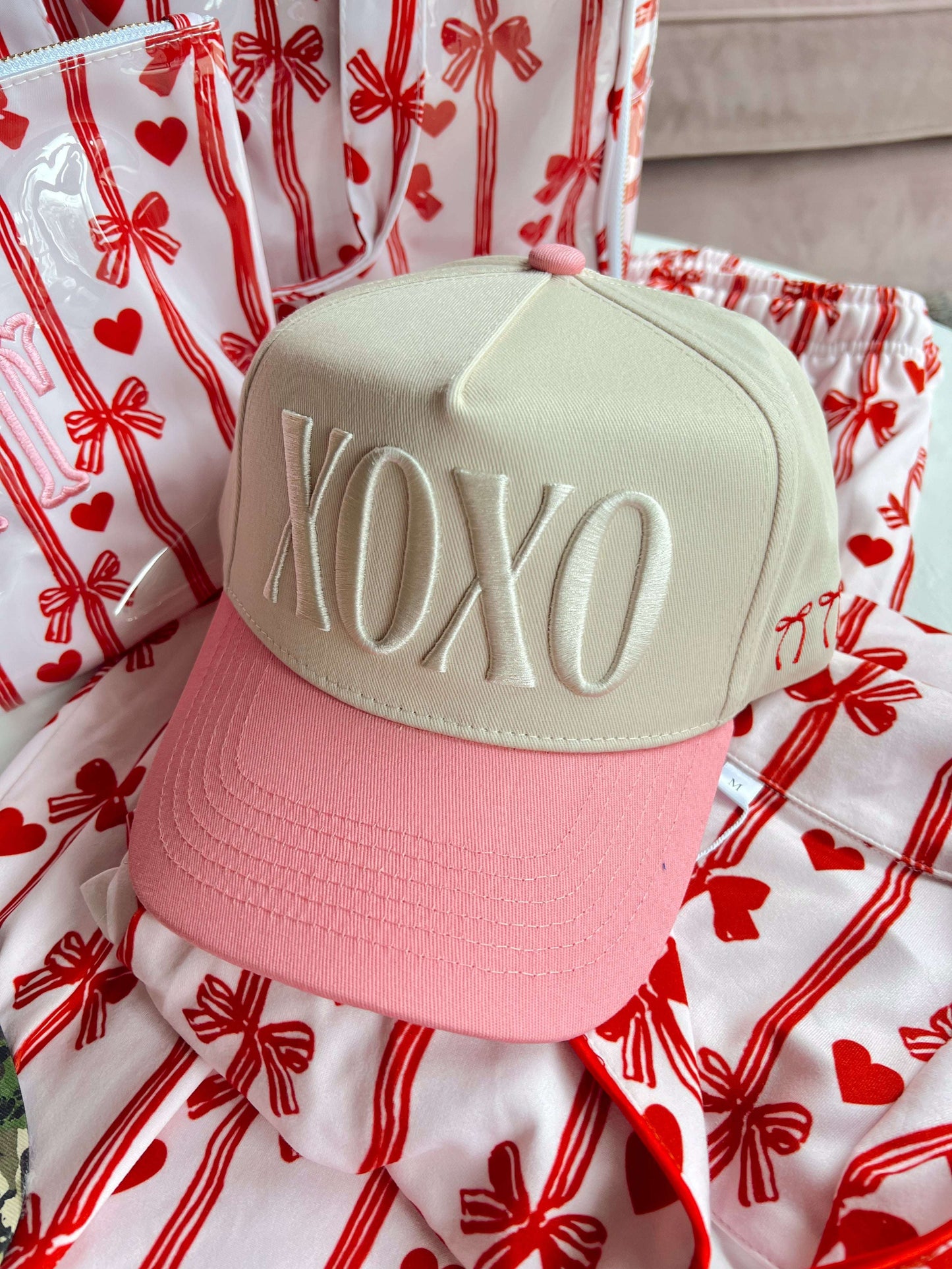 XOXO - Pink Vintage Hat KenzKustomz